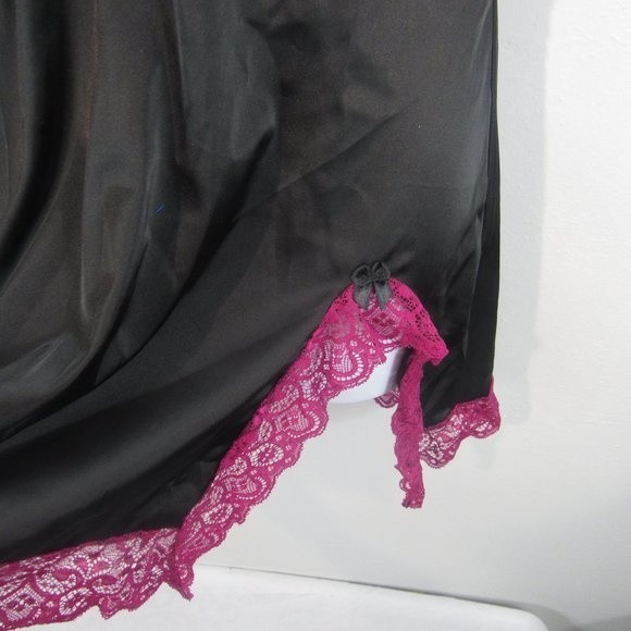 Purple Lace Spice Satin Babydoll with Slit - Picture 6 of 8